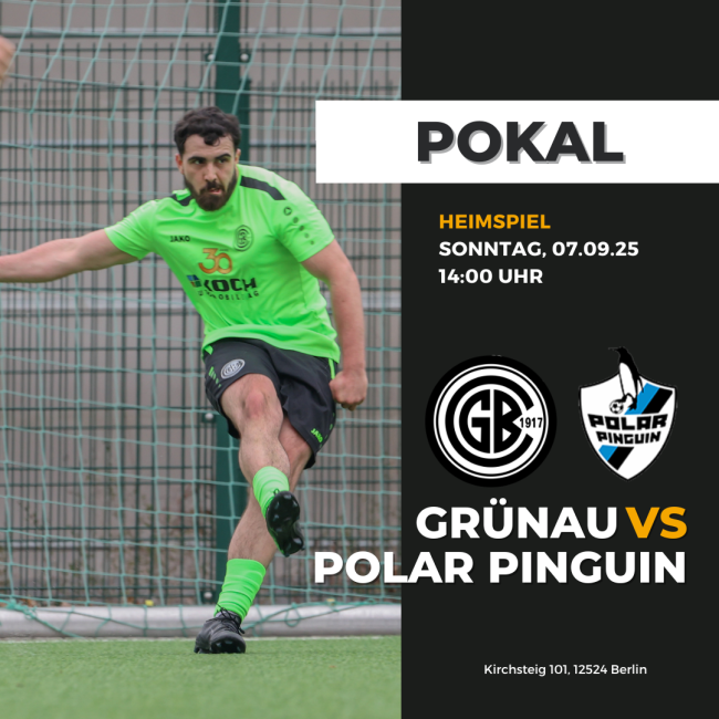 Spielankündigung Pokal gegen Polar Pinguin
